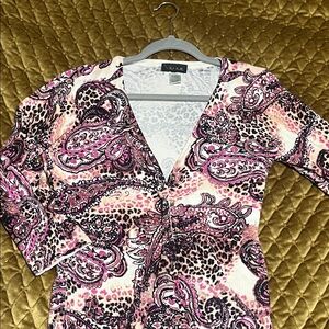 Venue Pink and Black Cardigan